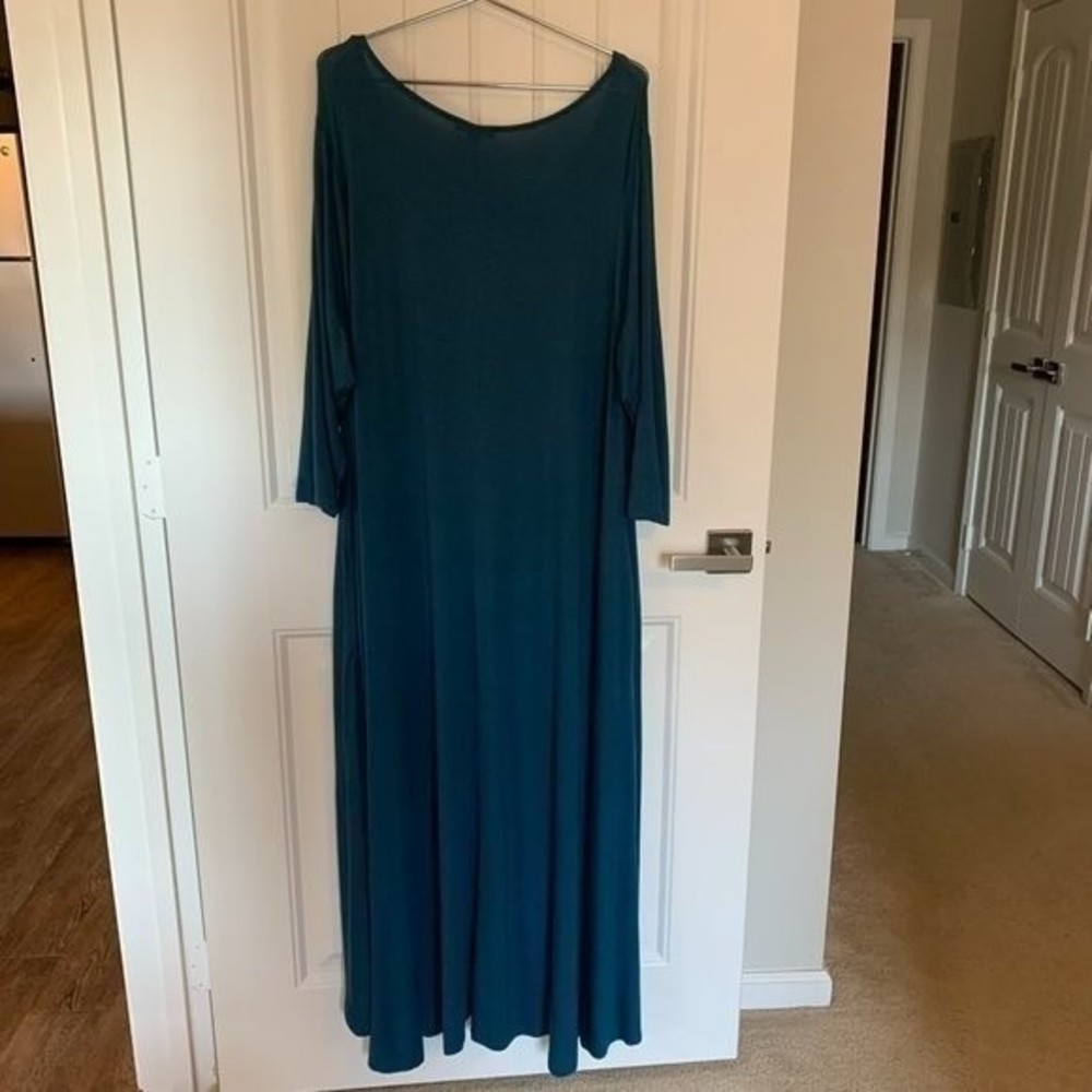NWT Lane Bryant Women's Dress Cozy Stretch Jersey Maxi Size 22 - Picture 2 of 11
